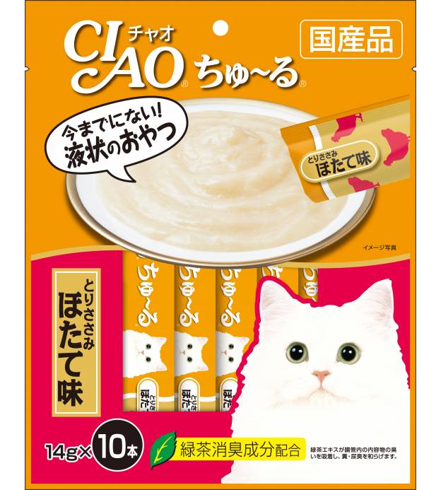 CIAO Chu-ru Chicken Fillet Scallop Flavour Cat Treats..