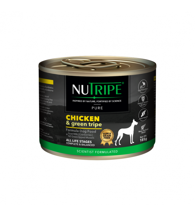 Nutripe Pure Chicken & Green Tripe Gum & Grain Free C..