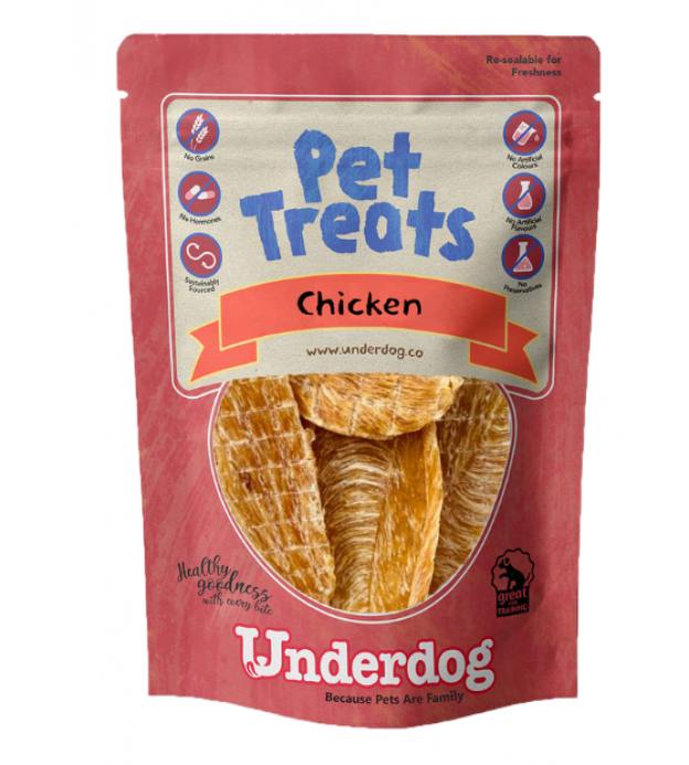 Underdog Air Dried Dog Treats Chicken (80g)
