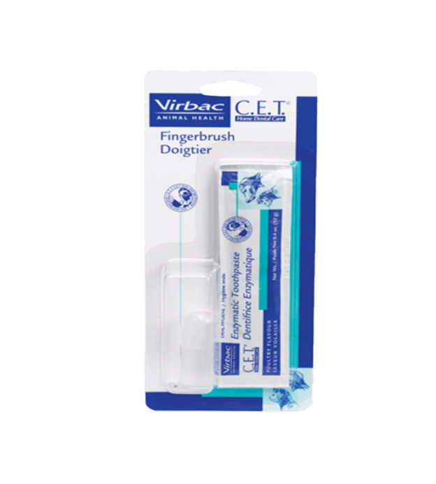 Virbac C.E.T. Fingerbrush Clear for Dogs and Cats
