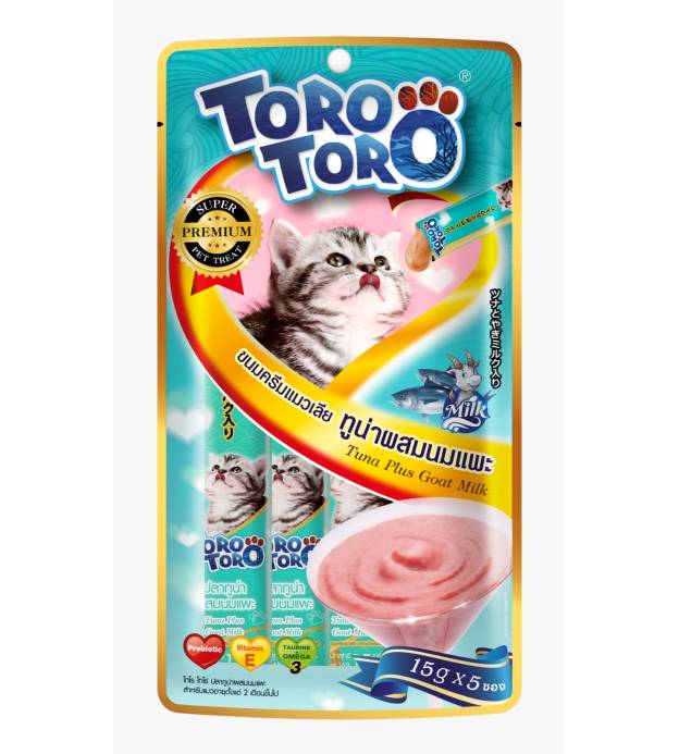 (BUNDLE) Toro Lickable Cat Treat Tuna + Goat Milk (5p..